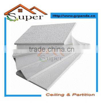 White Color PVC Gypsum Ceiling Tile 595*595