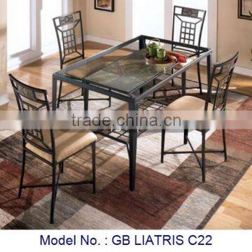 Metal Dining Set, Glasstop Metal Dining Set, Dining Set