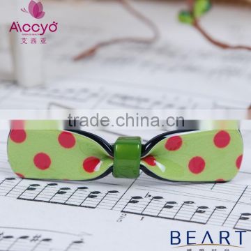 2015 acetate jewellery nice hairpin kids ribbon bow hair clip