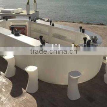 modern garden and outdoor bar counter with illuminated LED High Chair