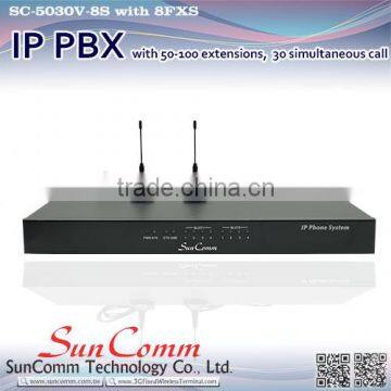 SC-5030V-8S Internet Telephone 8 FXS IP PBX With 50-100ext 30 Concurrent Call photo-2