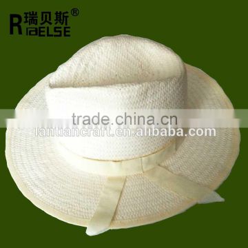 promotional white panama hat wide brim with band wholesale