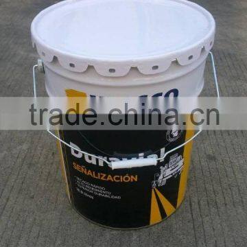 20 litre round steel paint bucket with printing design sold to Ecuador