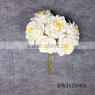 PU artificial rose for family decorative wedding flowers long stems