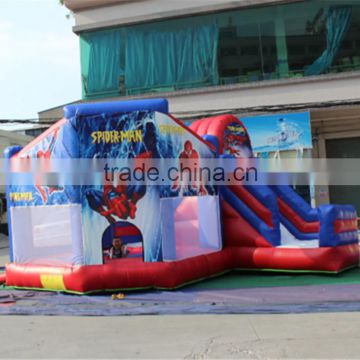 Hola spiderman bouncy castle/commercial inflatable bouncers for sale