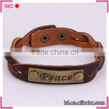 Fashion men bracelet leather 2016, leather bracelets for men