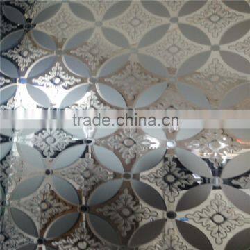 decorative partiton wall and door design glass