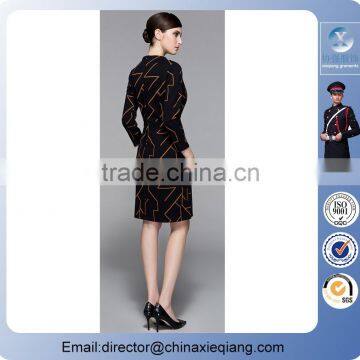2016 Fashion Ladies Printed Dress Pattern Printed Dress for Women
