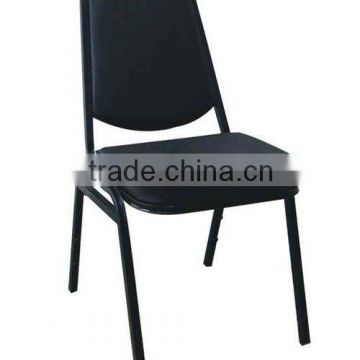 Black stainless steel restaurant banquet chair