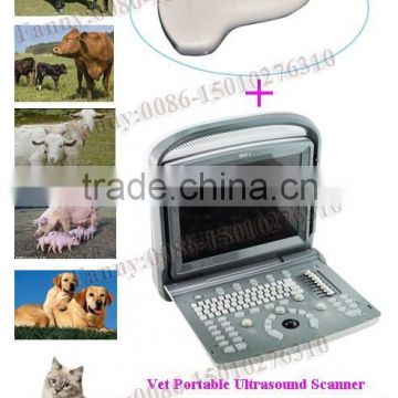 CE approved Portable Veterinary B-Ultrasound Diagnostic System with 3.5Mhz convex probe for pets RUS-9000V2