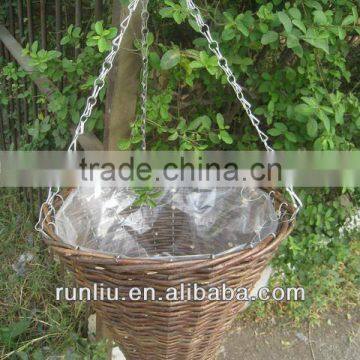 cone willow hanging basket