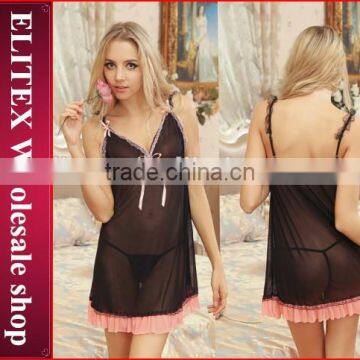 2015 wholesale hot fashion lace sexy lingerie sexy girl nude pic transparent babydoll