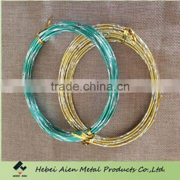 diamond cut aluminum coloured wires