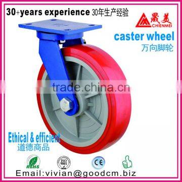 High Temperature 150mm Swivel Locking Cast Iron Industrial Caster Wheel