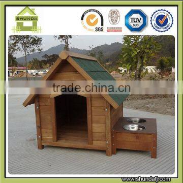 SDD02 Wooden Pet Product Dog Feeders Pet Feeders With Stainless Steel Bowls Design photo-2