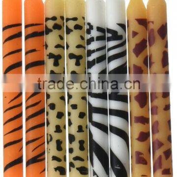 personalized handmade color painted decorative Animal Print Birthday Candles