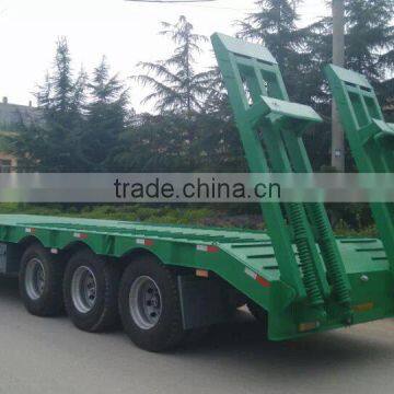 3 Axles 60ton Low Bed Semi Trailer Truck For Sale