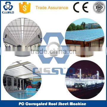 CE CERTIFICATE POLYCARBONATE HOLLW PROFILE MAKING MACHINE, PC HOLLOW CORRUGATED ROOF TILE PRODUCTION LINE photo-4