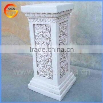 Rose designed fiber pillar column decoration