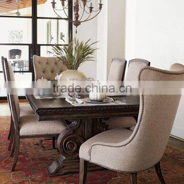 American Country Style Solid Wood Dining Room Set, Post-modernism Luxury Dinning Table and Chairs Set (BF01-X1159) photo-2