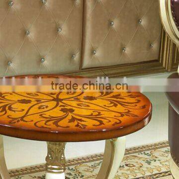 European Style Luxury Coffee Table, Beautiful Painting Wooden Tea Table, Fashionable Little Round Table (BF01-ML043) photo-2