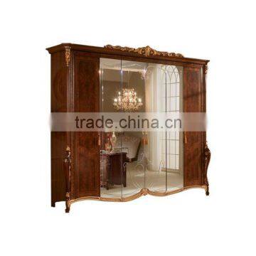 Traditional Italian Wooden Hand Made Five Drawer Chest With Matching Mirror (MOQ=1 SET) photo-3