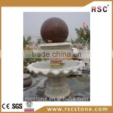 Chinese granite round ball fountain,rotating granite ball fountain