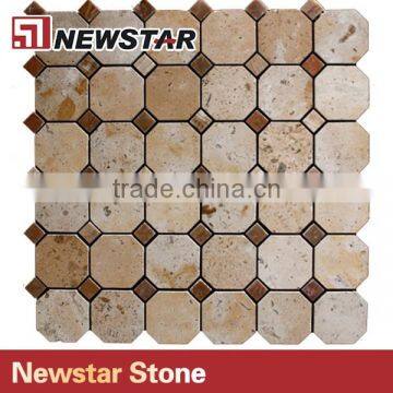 Newstar Tumbled Rock Natural Stone Travertine Tile Backsplash Mosaic photo-6