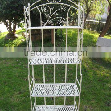 4-tier Outdoor Garden Iron Flower Shelf