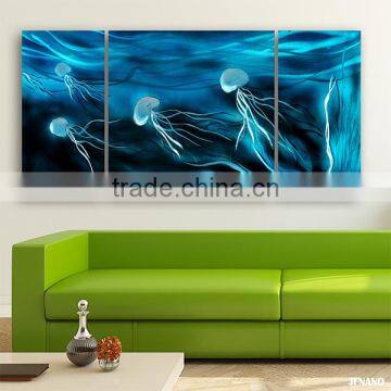2016 Jellyfish Metal Painting Modern Art Wall Decor Oil Painting Modern, Aluminium Print Painting photo-3
