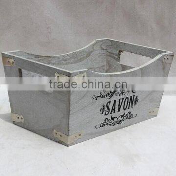 Wood Storage Crate, Unfinished Wood Wine Crate photo-4
