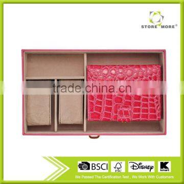 High Quality Fashion Case Gift Jewelry pu Leather Jewelry Case/ Custom Made Travel Jewelry Case photo-3