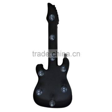 Decor Marquee Black Guitar Shaped Metal Wall Art LED photo-2