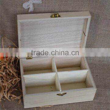 Hot Stamping Raw Wood Craft Compartment Storage Boxes photo-2