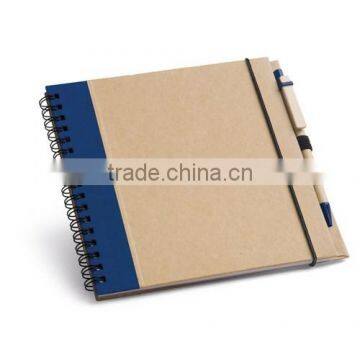 Promotional eco friendly notebook with pen