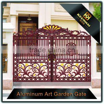 Color Painted Aluminum Front Yard Gate With Decorative Metal Artworks photo-2