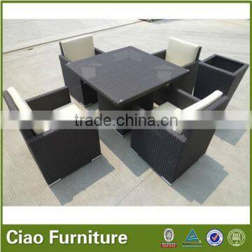 Space Saving Outdoor Rattan Cafe Table Chair Set photo-2