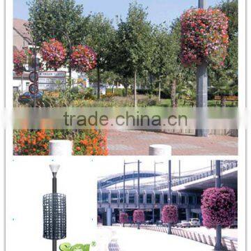 Hydroponics Equipment Plastic Flower Pot Lamp Post Planter photo-2