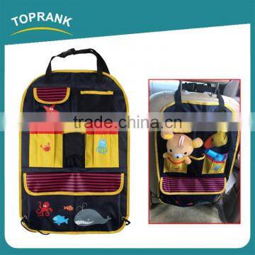 Multifunction Pockets 420D Polyester Cartoon Folded Hanging Car Backseat Organizer Folding Car Trunk Organizer