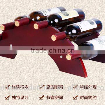 Best quality round handmade wooden wine rack for six bottles high quality amazing wood rack with wood wine stand