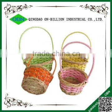 Woven wicker mini wedding decoration baskets