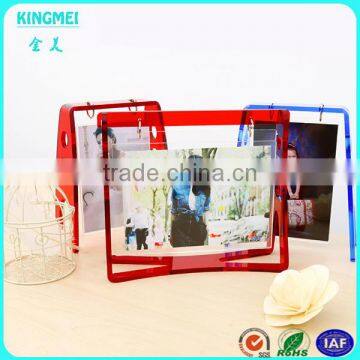 KM-VP94 Creative Design Scrolling Acrylic Swing Shape Photo Moving Picture Frame photo-4
