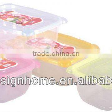 FUCHSIA, TURQUOISE, LIME GREEN, ORANGE 1.6L RECTANGULAR PP PLASTIC FOOD CONTAINER