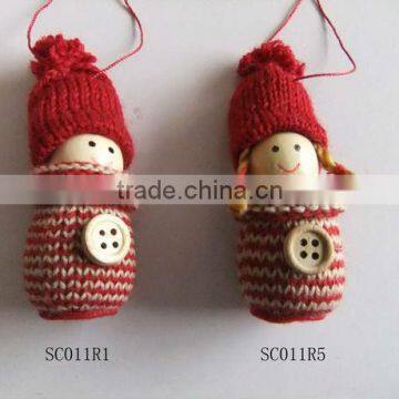 Christmas fabric person hanging decoration