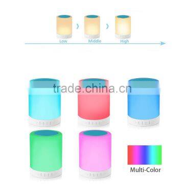 Best Selling High Quality Portable Wireless Bluetooth Speaker - With Touch Sensor LED Lamp photo-3