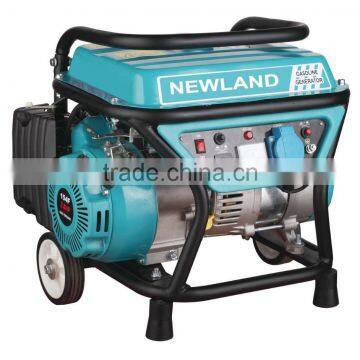 156F 3HP 220V50HZ with wheels recoil start Aluminium/Copper Gasoline portable power generator