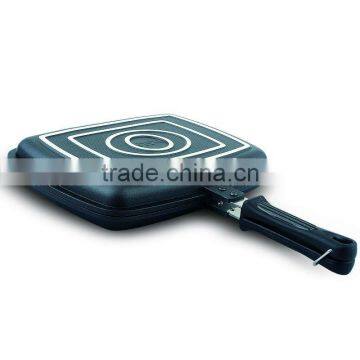 Die-casting Aluminum Non-Stick Double Fry Pan