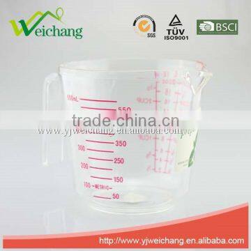 WCJ533 New Design Kitchen Measuring Cup, Plastic Material PS 600 ml Good Quality photo-3