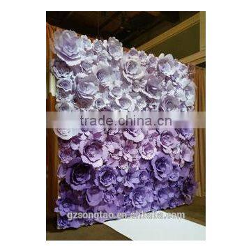 Factory Outlet Artificial Flower Cloth Flower Wall for Wedding Decoration photo-3