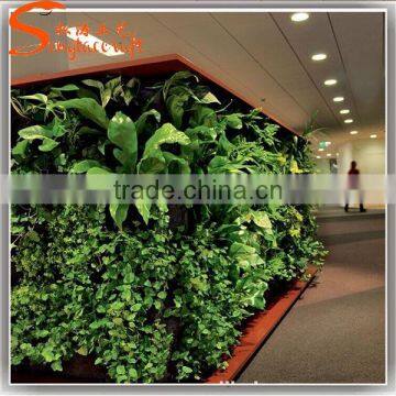 cheap plastic artificial leaf wall garden green wall